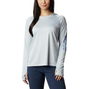 Columbia Women’s Tidal Tee Hoodie(Cirrus Grey/Stormy Blue Logo)