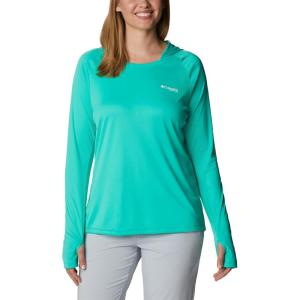 Columbia Women’s Tidal Tee Hoodie(Electric Turquoise/White Logo)