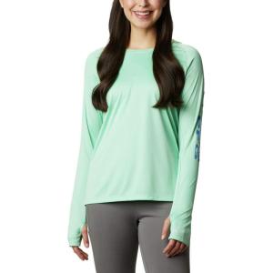 Columbia Women’s Tidal Tee Hoodie(Kelp/Stormy Blue Logo)