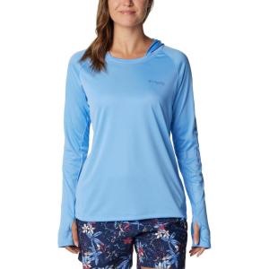 Columbia Women’s Tidal Tee Hoodie(White Cap/Bluebell Logo)