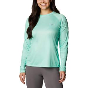 Columbia Womens Tidal Tee™ PFG Fish Flag LsTidal Tee PFG Fish Flag Long Sleeve(Mint Cay/Fairytale Gradient)