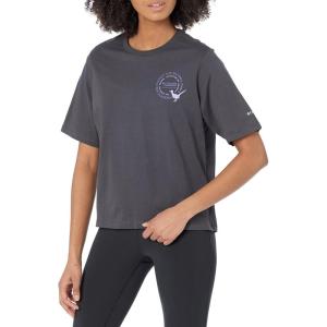 Columbia Women’s Wild Places Short Sleeve Tee(Shark/Explore the World Graphic)