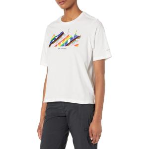 Columbia Women’s Wild Places Short Sleeve Tee(White/Outdoorsy Pride)