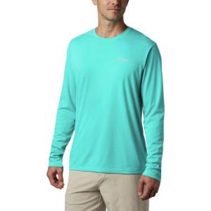 Columbia mens Pfg Zero Rules Long Sleeve Shirt(Bright Aqua)