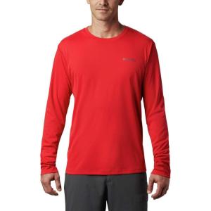 Columbia mens Pfg Zero Rules Long Sleeve Shirt(Red Spark)