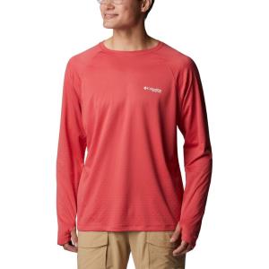 Columbia mens Pfg Zero Rules Long Sleeve Shirt(Sunset Red)