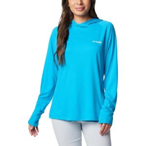Columbia womens Pfg Solar Stream Elite Hoodie(Ocean Blue)