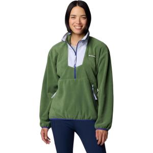 Columbia womens Sequoia Grove Half Zip Fleece(Canteen/Snowdrift/Clematis Blue)