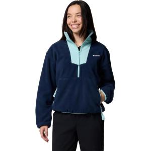 Columbia womens Sequoia Grove Half Zip Fleece(Collegiate Navy/Spray)