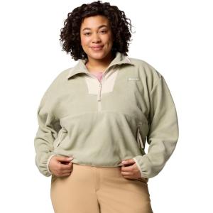 Columbia womens Sequoia Grove Half Zip Fleece(Safari/Dark Stone)