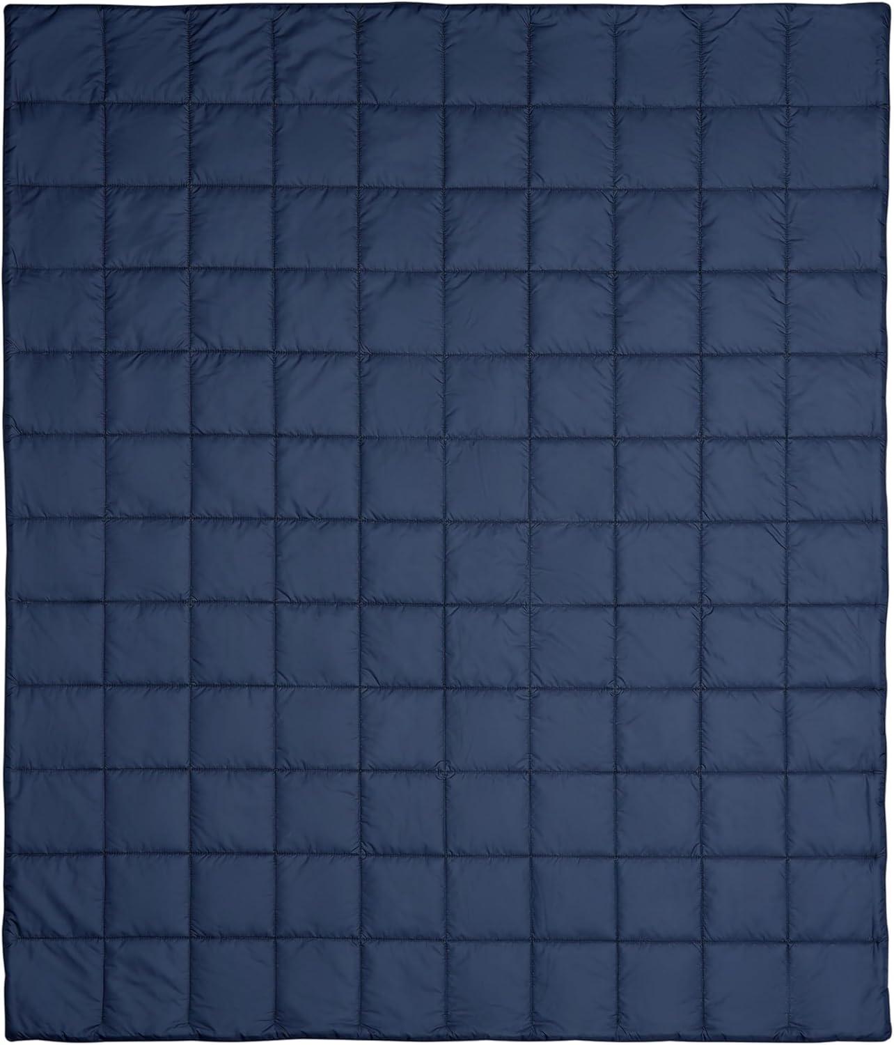 imageColumbia 50quot x 60quot Down Alternative Throw Blanket Outdoor Essentials for Camping Picnics and Adventures Soft and Cozy Home Essentials for Bed and Living Room 100 Polyester Fill CamoBlue Stripe