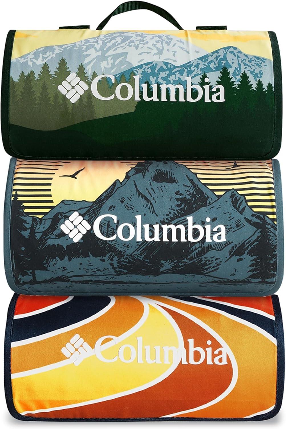 imageColumbia 72quot x 72quot Lightweight Packable Tote Blanket Warm ampamp Cozy Outdoor Essentials for Camping Picnics and Adventures 100 Polyester Fill Waterproof Printed Microfiber Rodney SteelRodney Steel