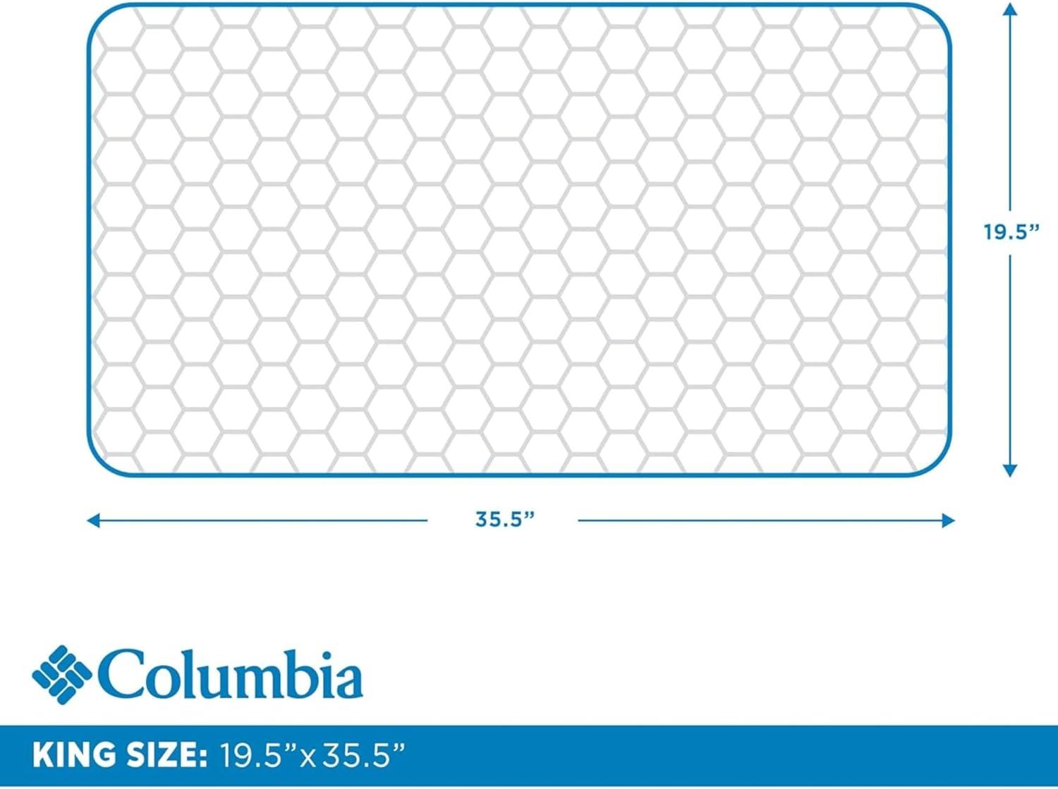 imageColumbia Comfort Ice Fiber Side Sleeper Down Alternative Bed Pillow with Polyester Fiberfill Supportive Cooling Double Sided Breathable Cover Back ampamp Stomach Sleeper StandardQueen Pack of 1Back Stomach Sleeper
