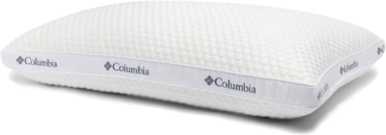 imageColumbia Comfort Ice Fiber Side Sleeper Down Alternative Bed Pillow with Polyester Fiberfill Supportive Cooling Double Sided Breathable Cover Back ampamp Stomach Sleeper StandardQueen Pack of 1Side Sleeper