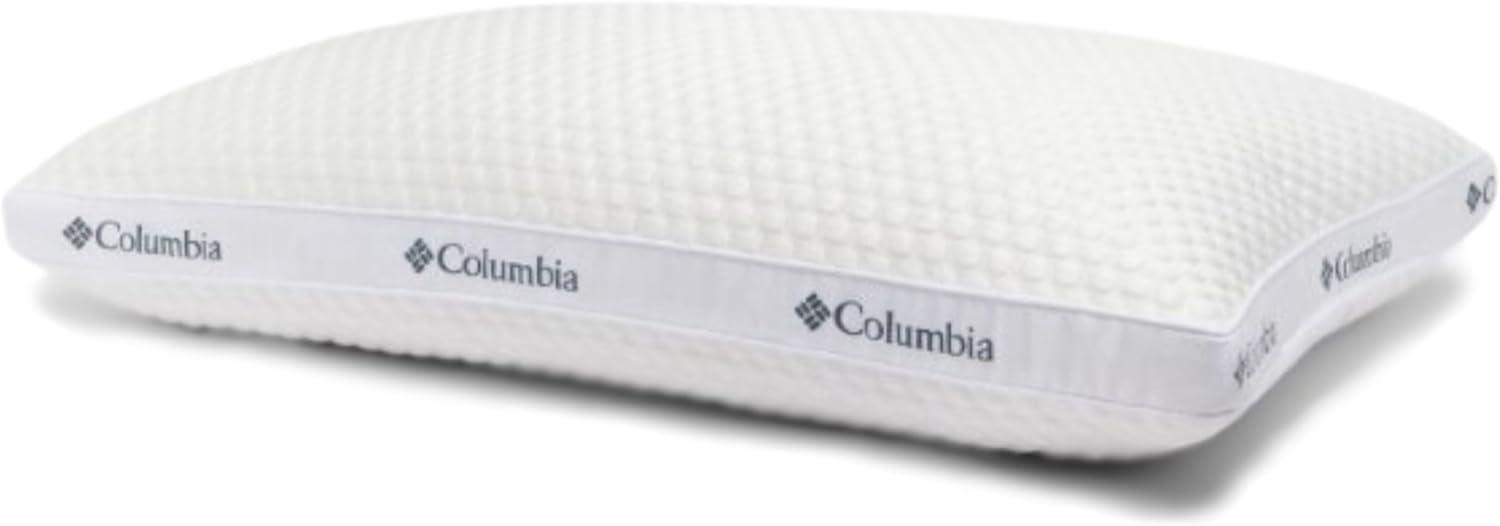 imageColumbia Comfort Ice Fiber Side Sleeper Down Alternative Bed Pillow with Polyester Fiberfill Supportive Cooling Double Sided Breathable Cover Back ampamp Stomach Sleeper StandardQueen Pack of 1Side Sleeper
