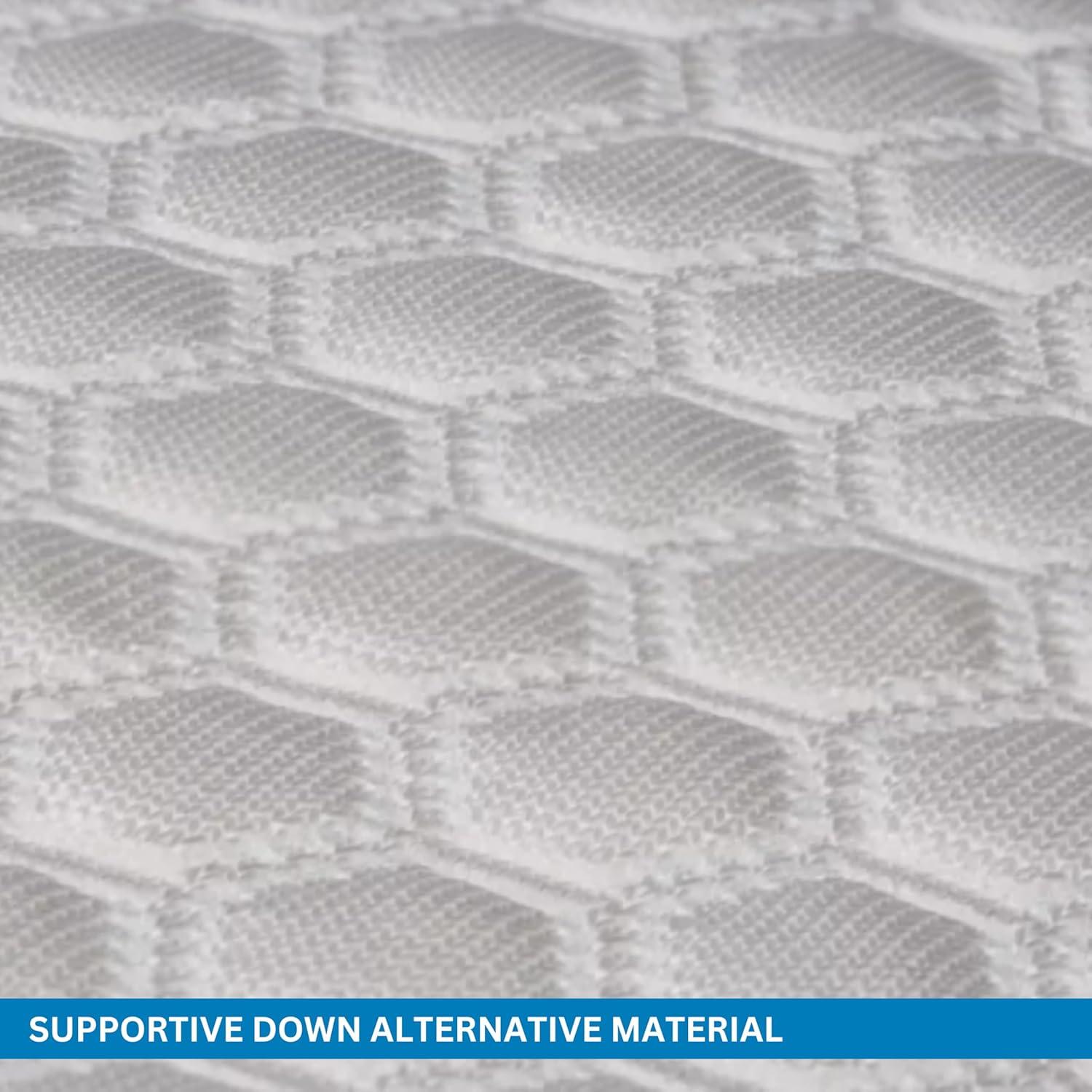 imageColumbia Comfort Ice Fiber Side Sleeper Down Alternative Bed Pillow with Polyester Fiberfill Supportive Cooling Double Sided Breathable Cover Back ampamp Stomach Sleeper StandardQueen Pack of 1Side Sleeper