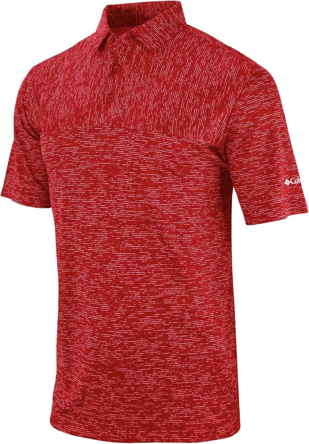 imageColumbia Golf Mens OmniWick Heading Out PoloIntense Red