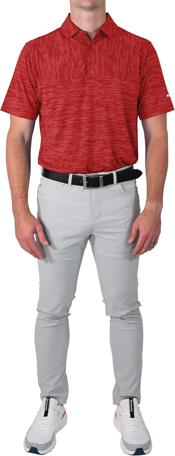 imageColumbia Golf Mens OmniWick Heading Out PoloIntense Red