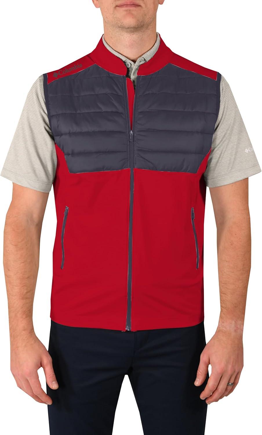 imageColumbia Golf Mens OmniWick In The Element Full Zip VestIntense Red