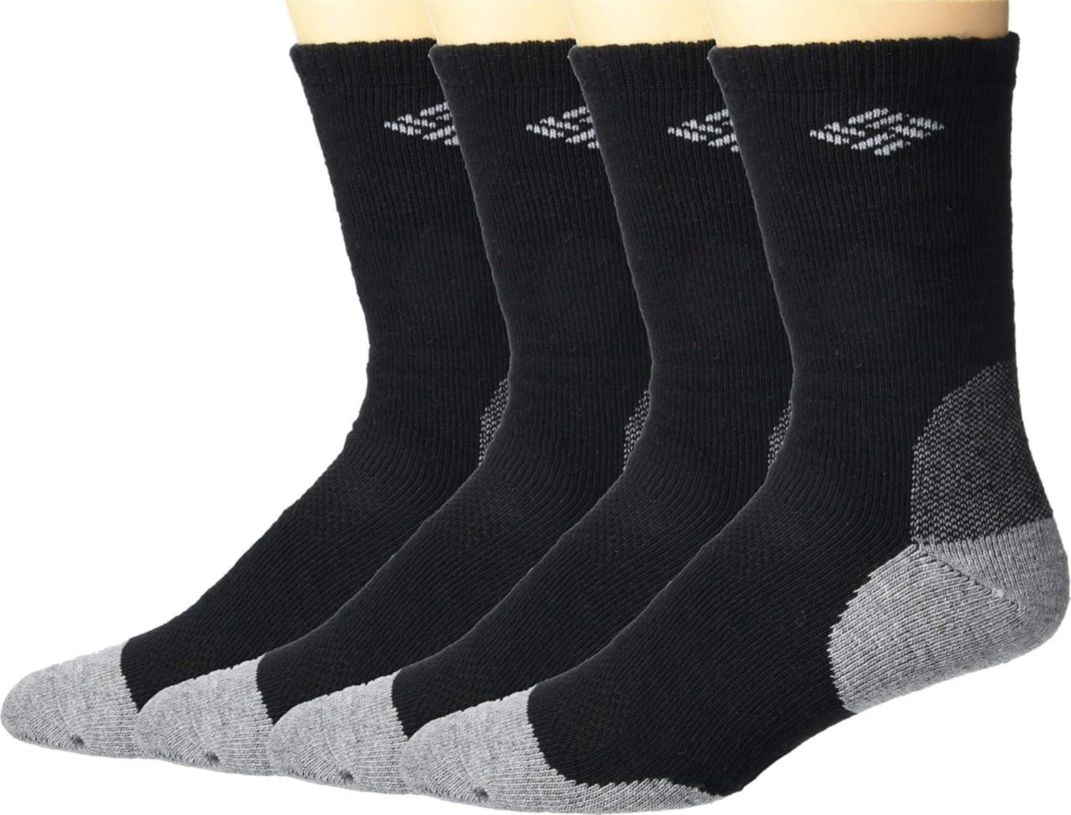 imageColumbia Mens 4 Pack Wool Crew SocksBlack