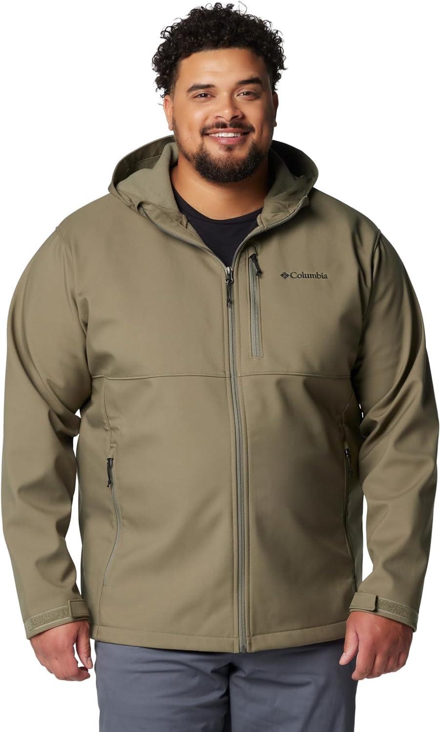 imageColumbia Mens Ascender II Hooded Softshell Rain JacketStone Green