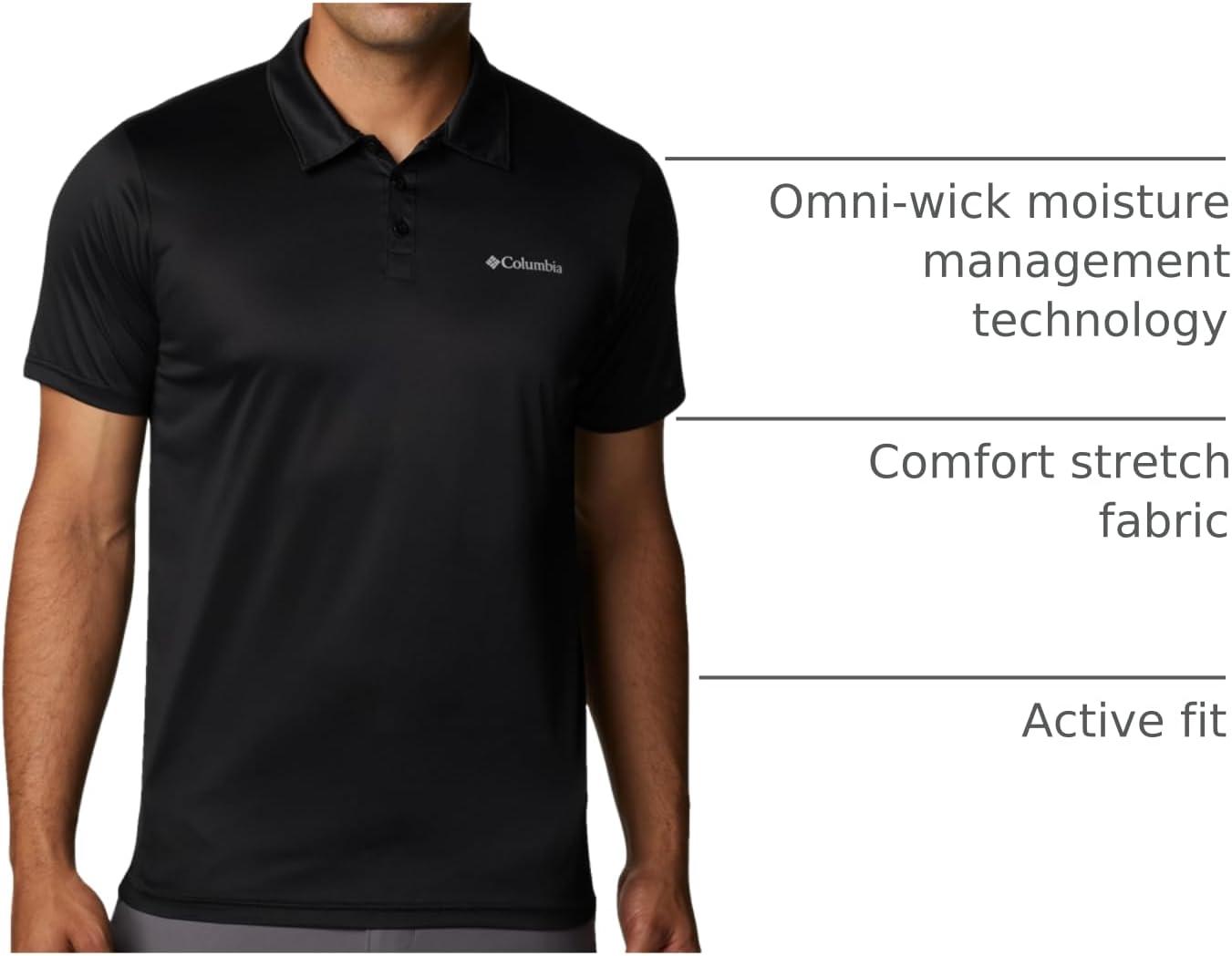 imageColumbia Mens Columbia Hike PoloHiking ShirtBlack