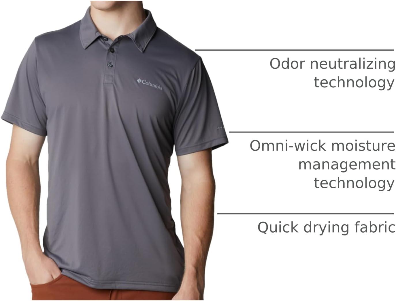 imageColumbia Mens Columbia Hike PoloHiking ShirtCity Grey