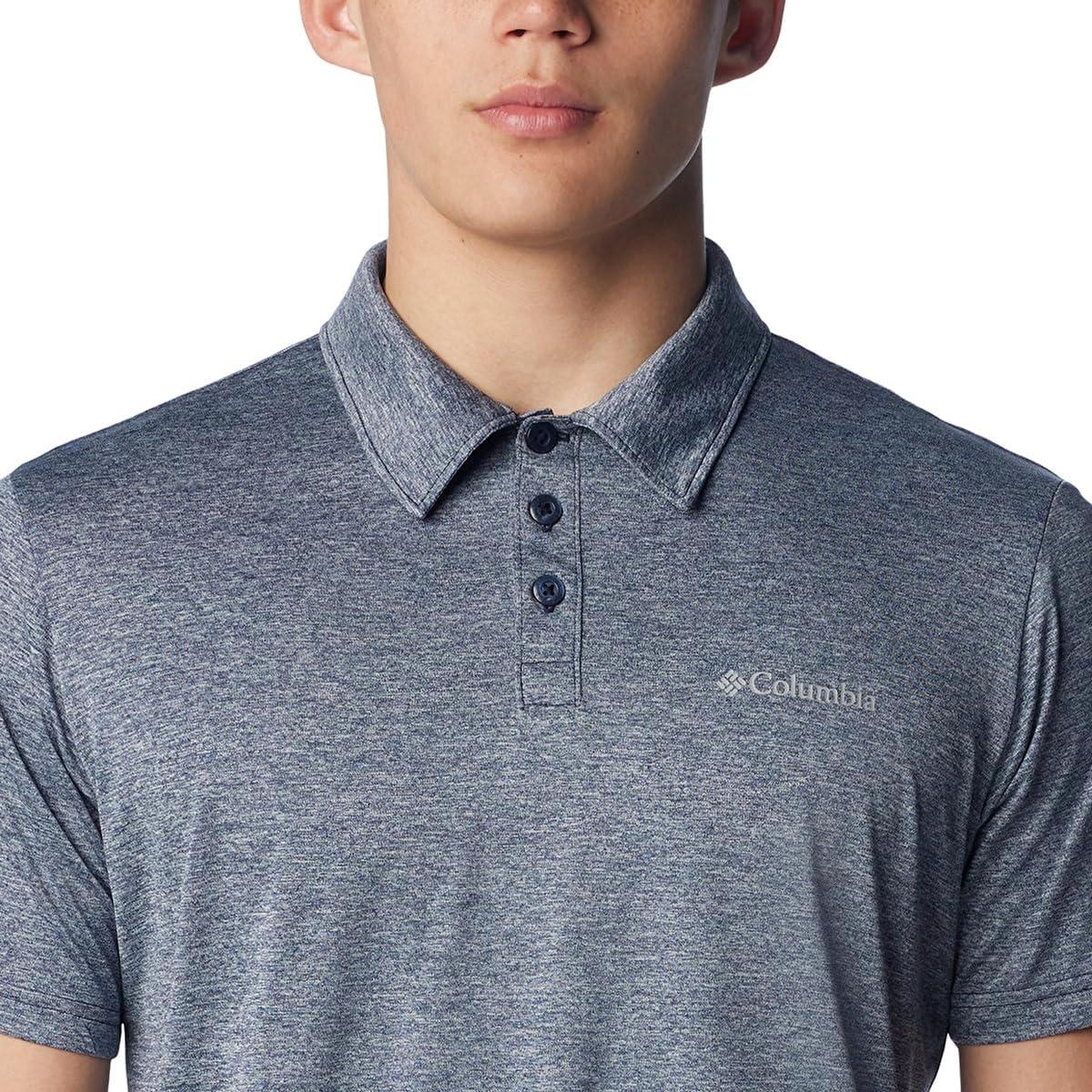 imageColumbia Mens Columbia Hike PoloHiking ShirtCollegiate Navy Heather
