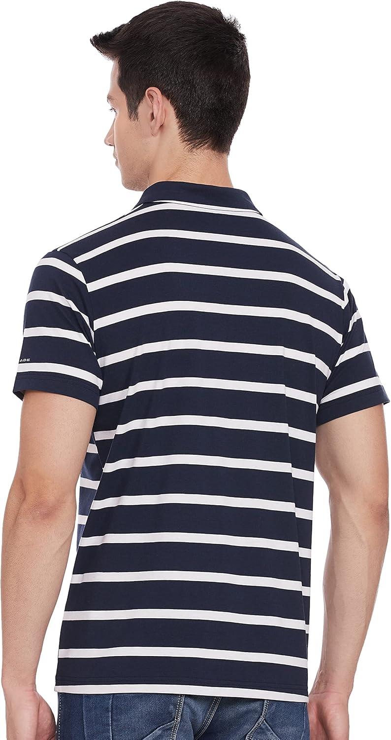 imageColumbia Mens Columbia Hike PoloHiking ShirtCollegiate NavyWhite Stripe