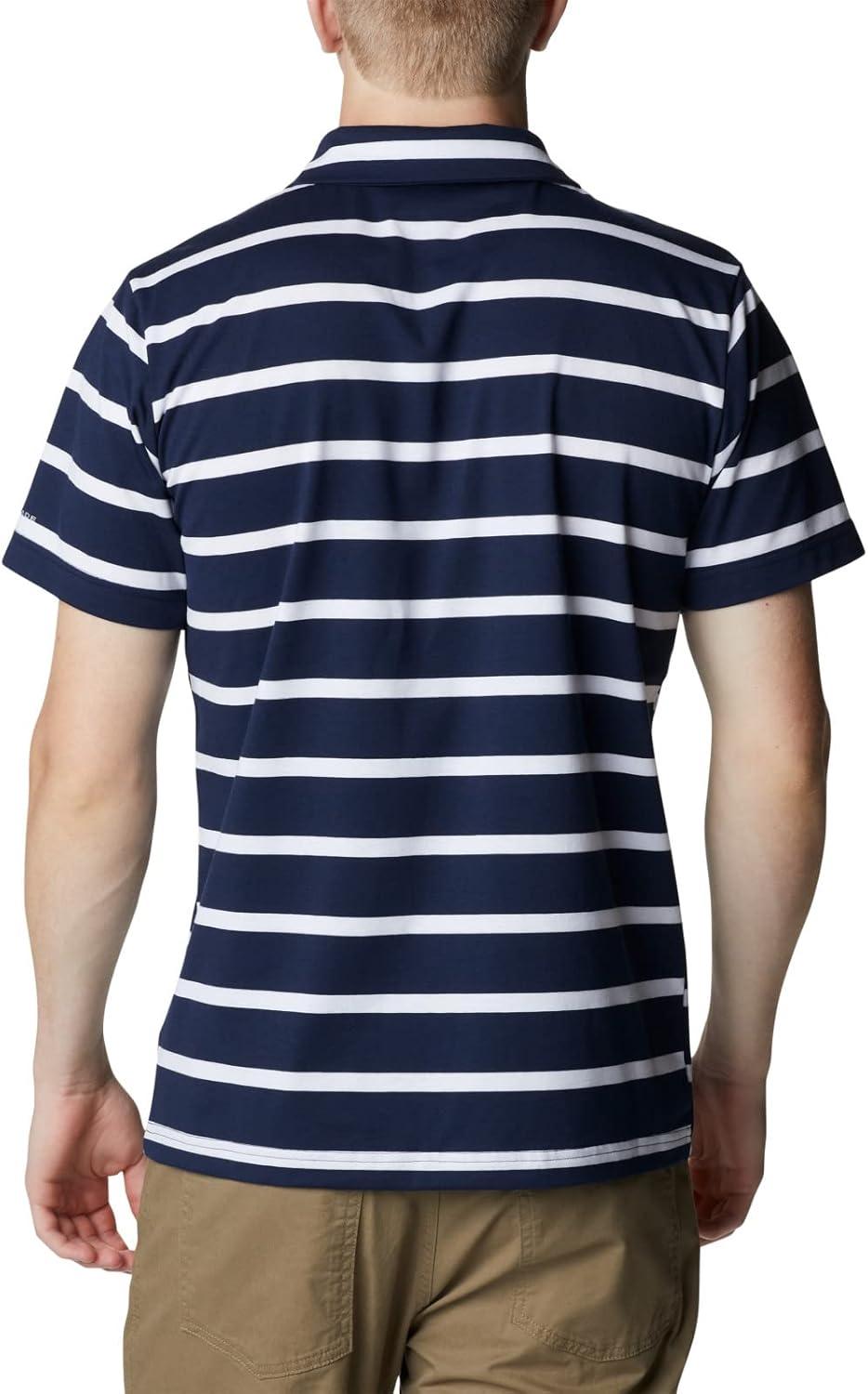 imageColumbia Mens Columbia Hike PoloHiking ShirtCollegiate NavyWhite Stripe
