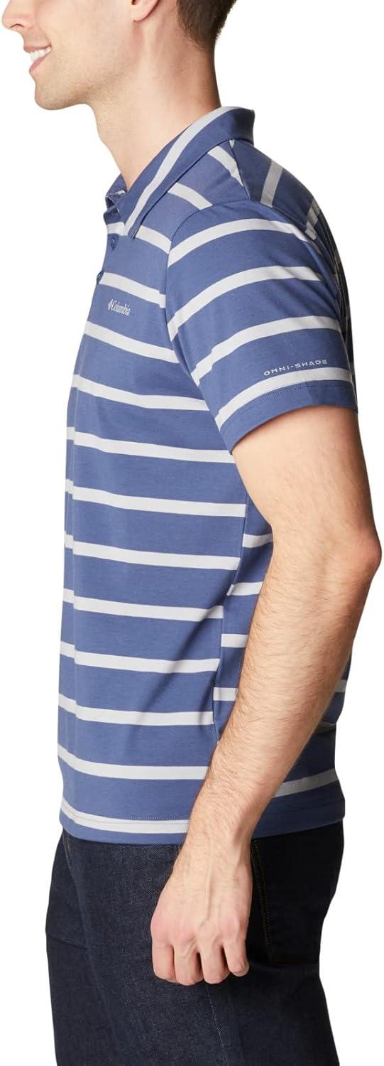 imageColumbia Mens Columbia Hike PoloHiking ShirtDark MountainColumbia Grey Stripe