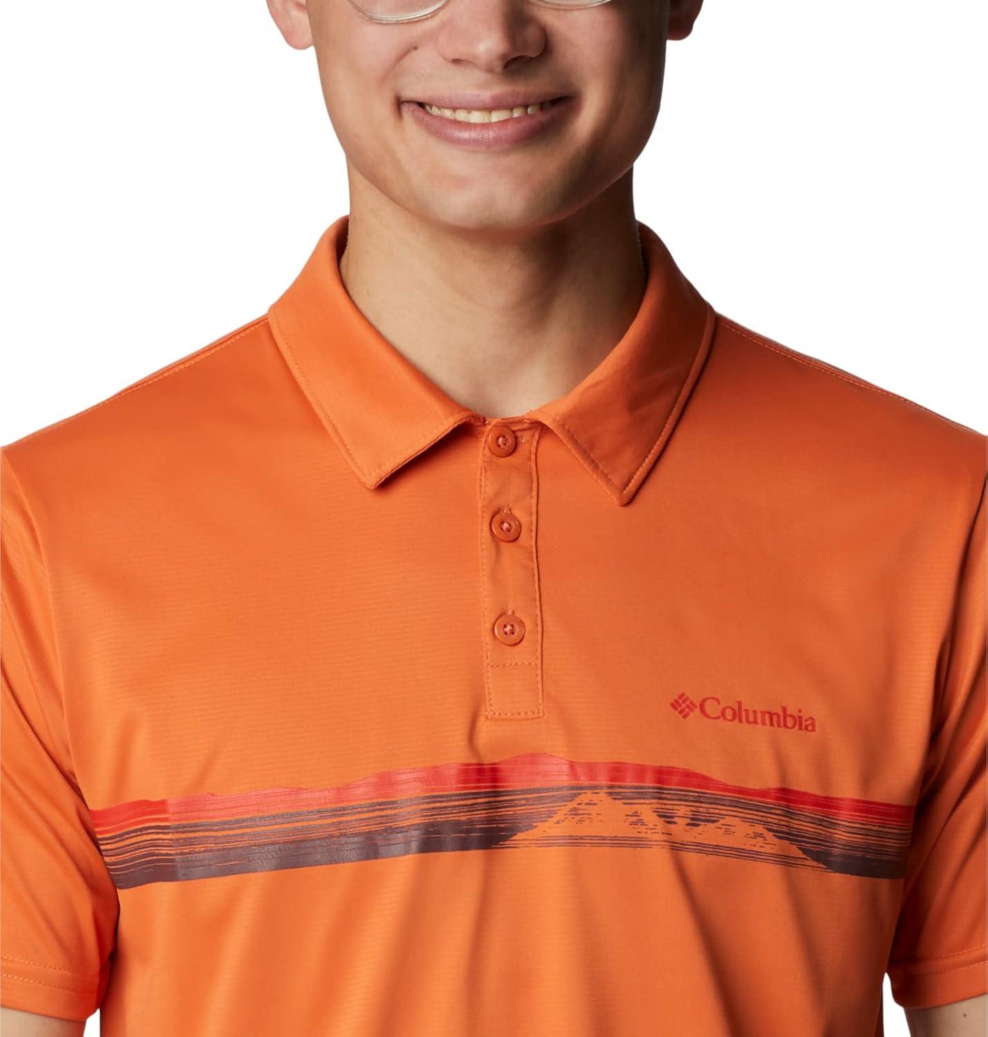 imageColumbia Mens Columbia Hike PoloHiking ShirtDesert Orange