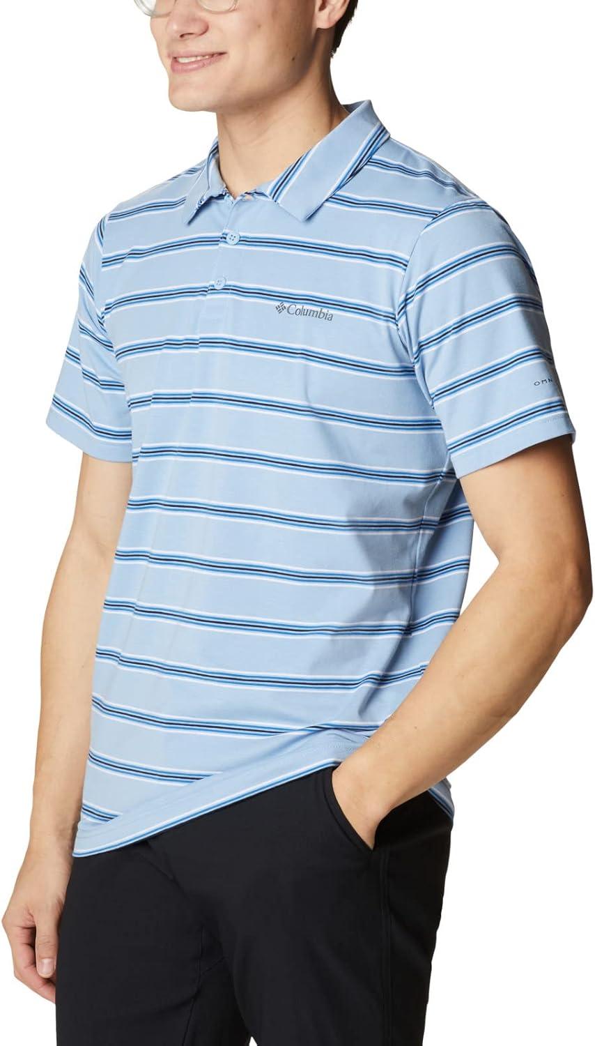 imageColumbia Mens Columbia Hike PoloHiking ShirtJet Stream Scattered Stripe