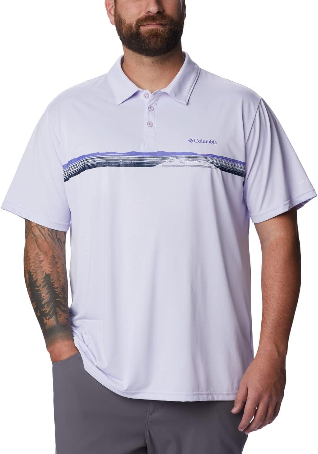 imageColumbia Mens Columbia Hike PoloHiking ShirtPurple Tint