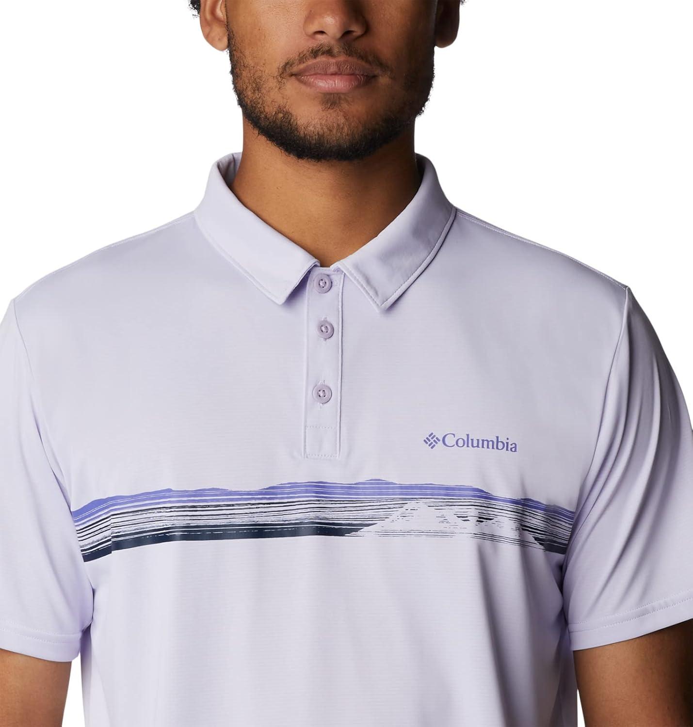 imageColumbia Mens Columbia Hike PoloHiking ShirtPurple Tint
