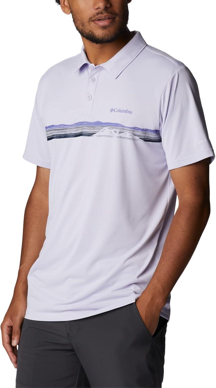 imageColumbia Mens Columbia Hike PoloHiking ShirtPurple Tint
