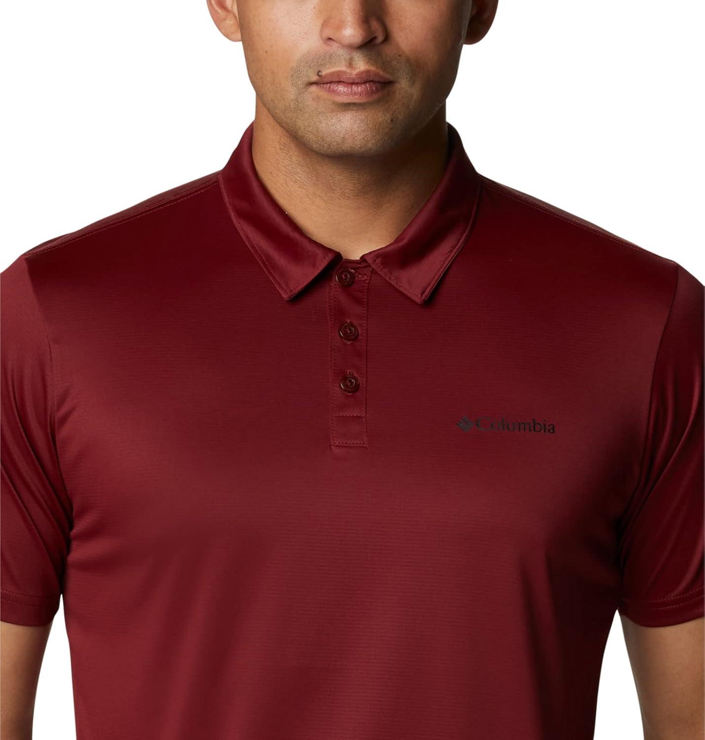 imageColumbia Mens Columbia Hike PoloHiking ShirtRed Jasper
