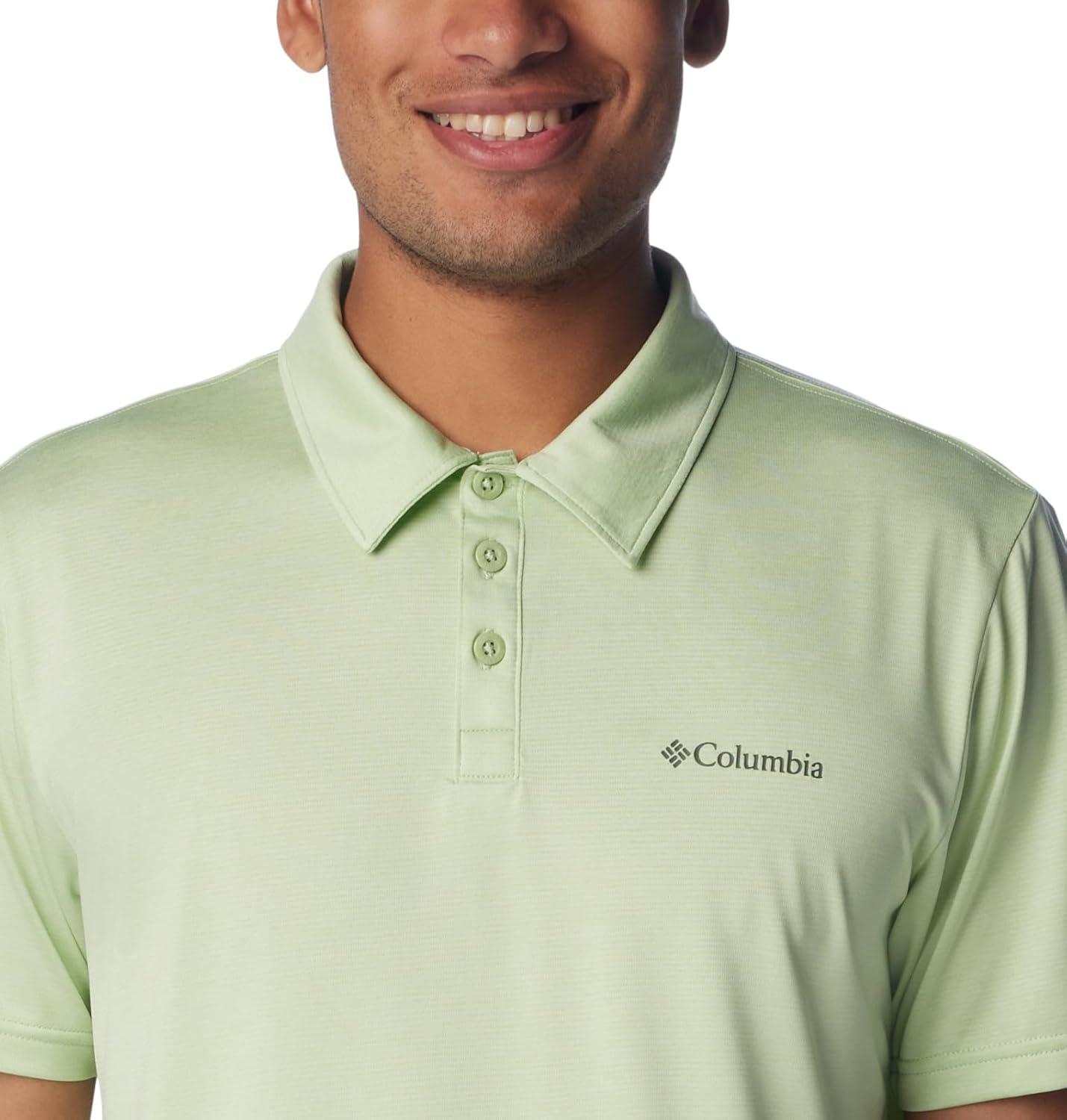 imageColumbia Mens Columbia Hike PoloHiking ShirtSage Leaf Heather