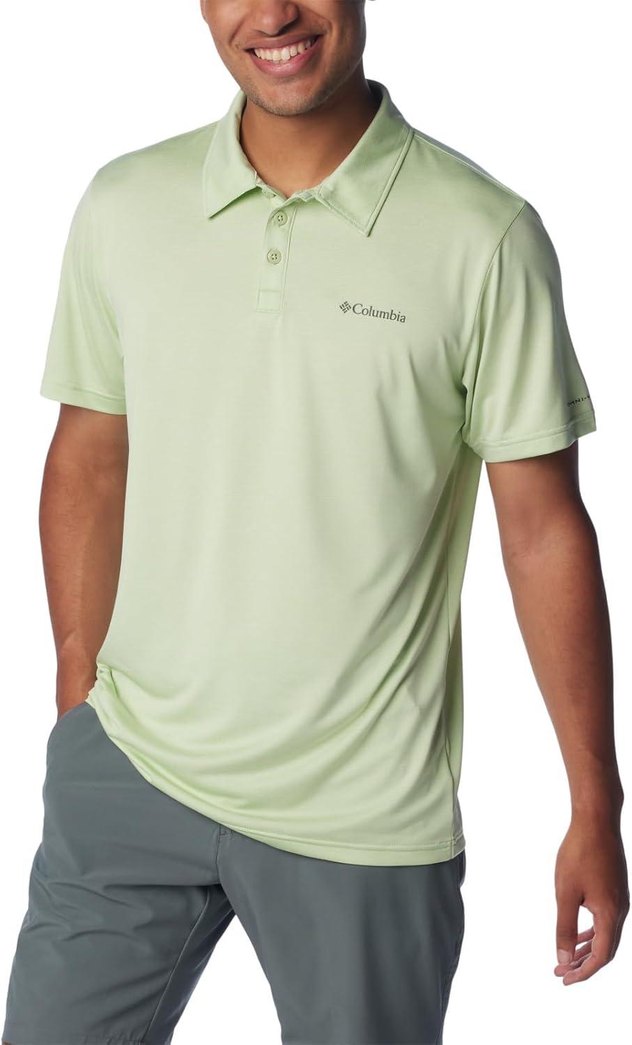 imageColumbia Mens Columbia Hike PoloHiking ShirtSage Leaf Heather