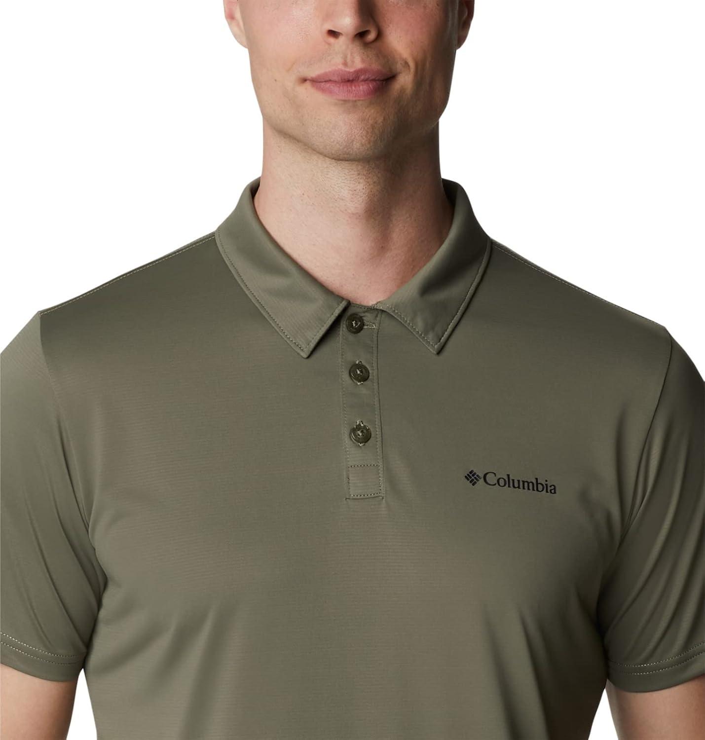 imageColumbia Mens Columbia Hike PoloHiking ShirtStone Green