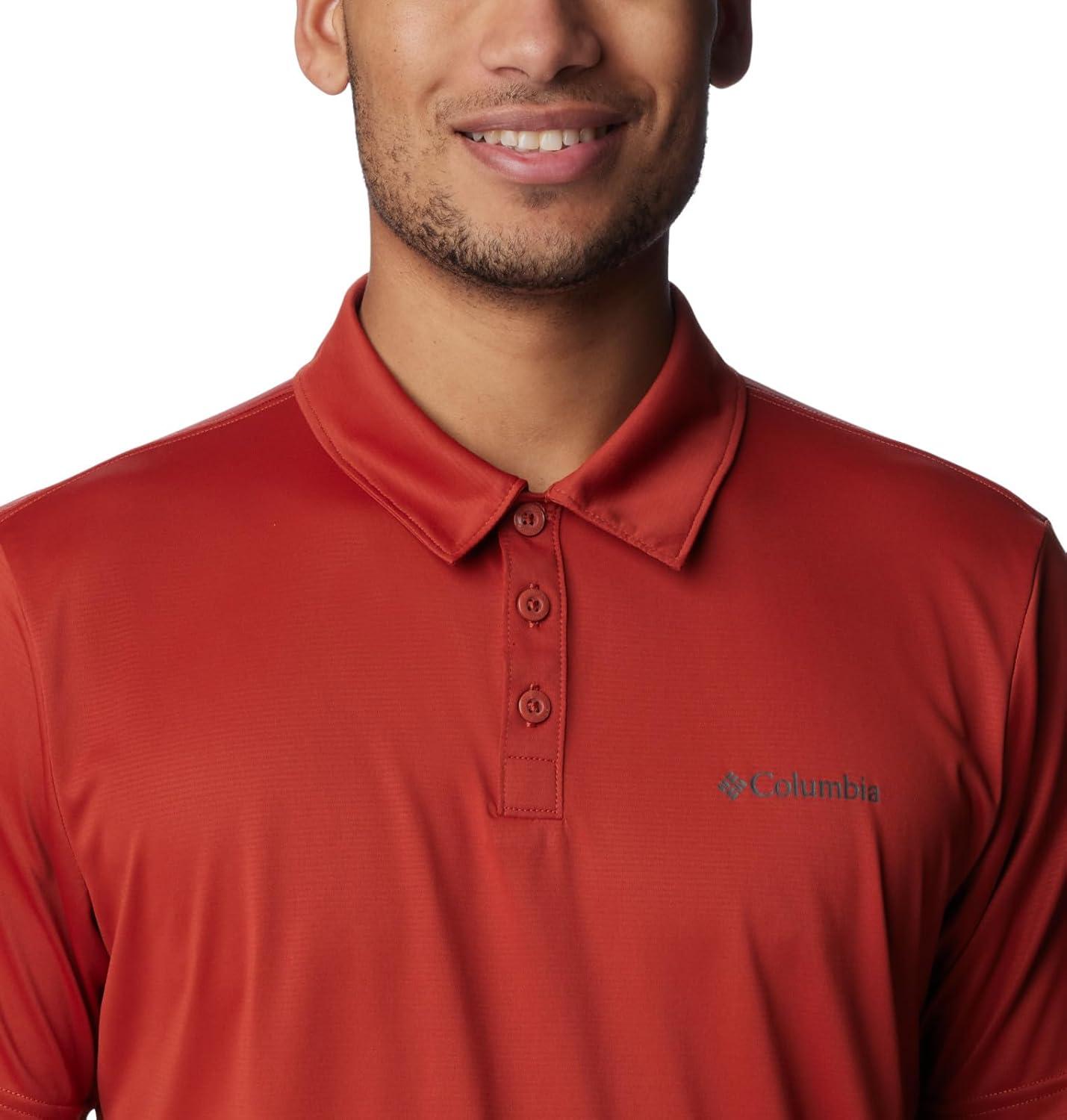 imageColumbia Mens Columbia Hike PoloHiking ShirtWarp Red