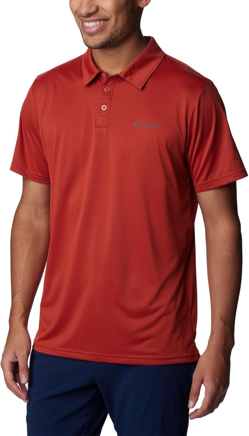 imageColumbia Mens Columbia Hike PoloHiking ShirtWarp Red