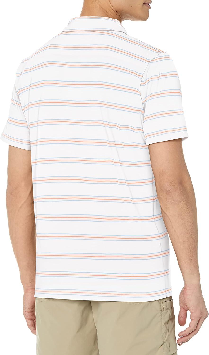 imageColumbia Mens Columbia Hike PoloHiking ShirtWhite Scattered Stripe