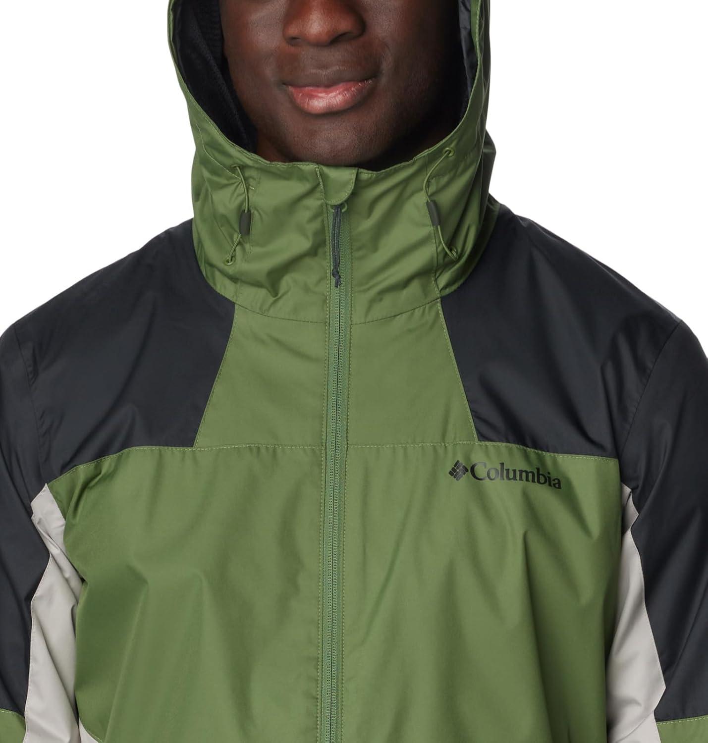 imageColumbia Mens Inner Limits III Waterproof Rain JacketCanteenBlackFlint Grey