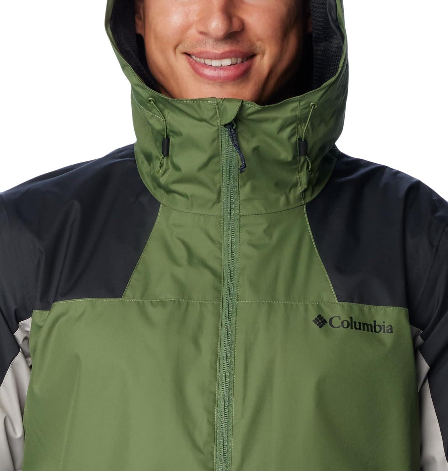 imageColumbia Mens Inner Limits III Waterproof Rain JacketCanteenBlackFlint Grey