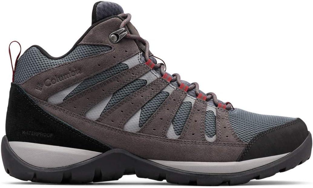 imageColumbia Mens Redmond V2 Mid WaterproofGraphiteRed Jasper