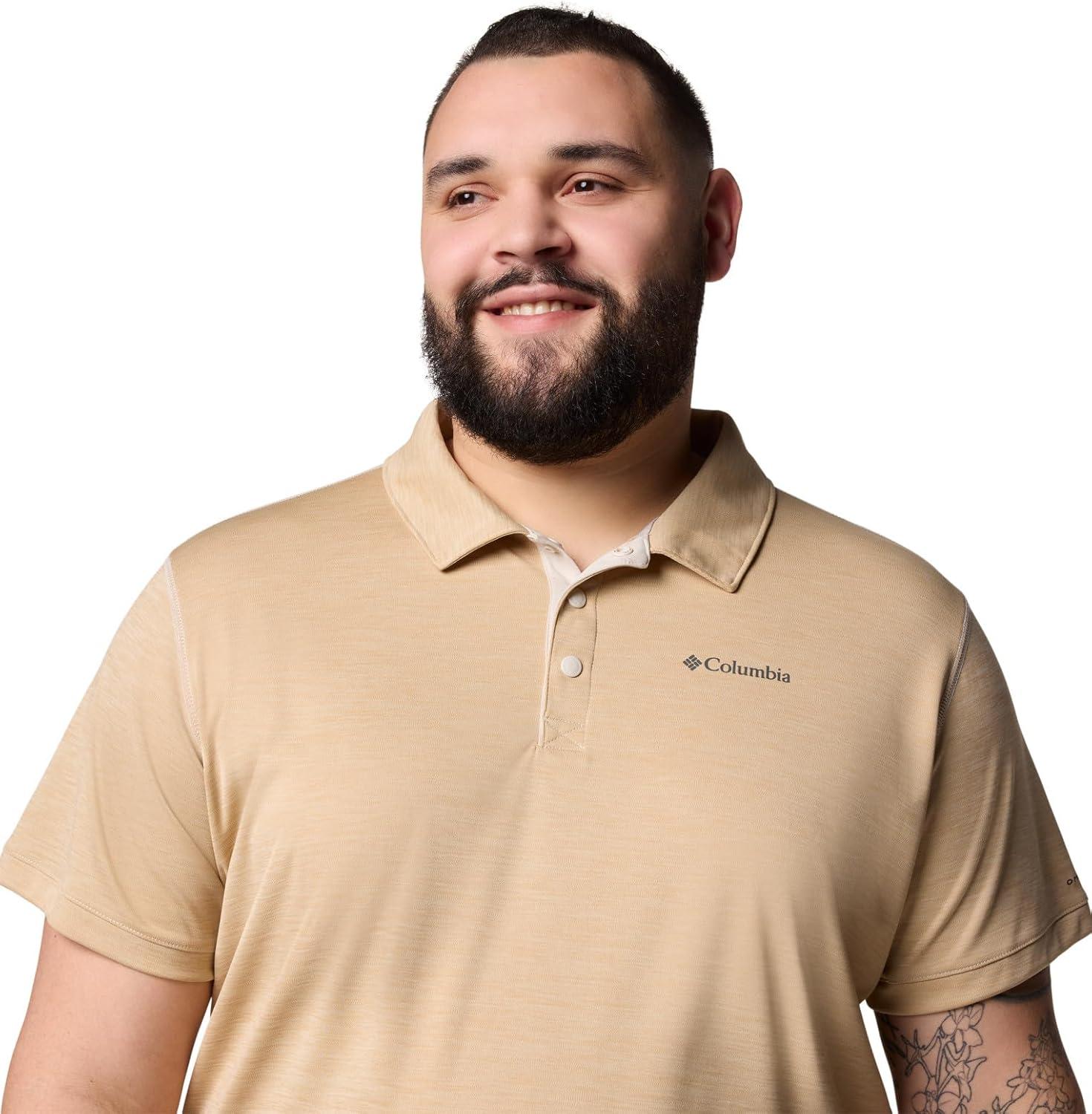 imageColumbia Mens Sage Peak Knit PoloDark Stone Heather