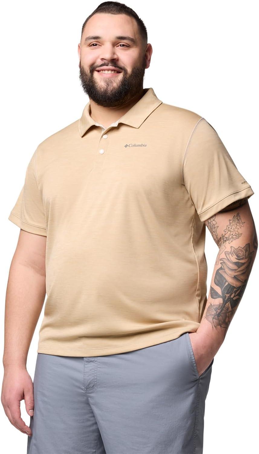 imageColumbia Mens Sage Peak Knit PoloDark Stone Heather