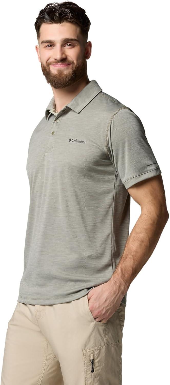 imageColumbia Mens Sage Peak Knit PoloStone Green Heather