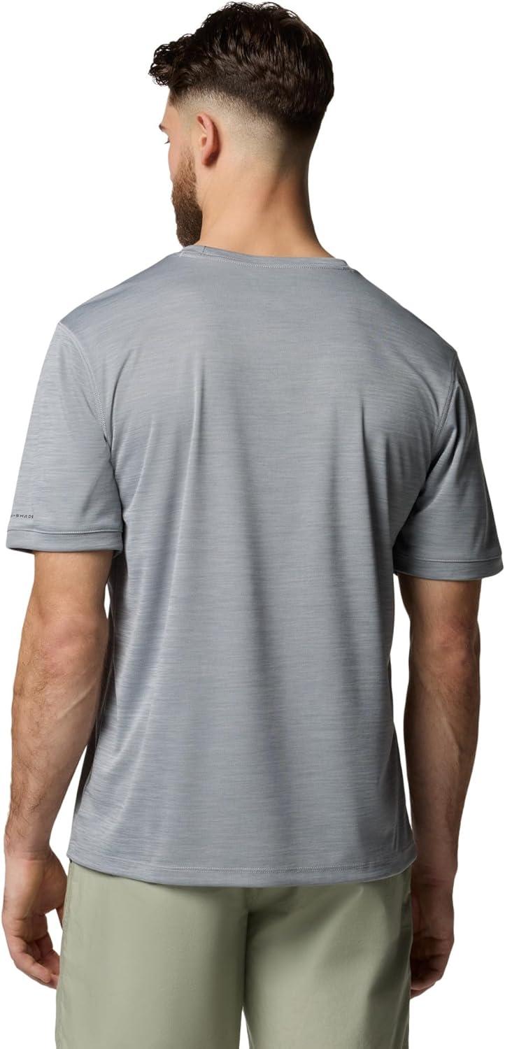 imageColumbia Mens Sage Peak Knit Short Sleeve CrewColumbia Grey Heather